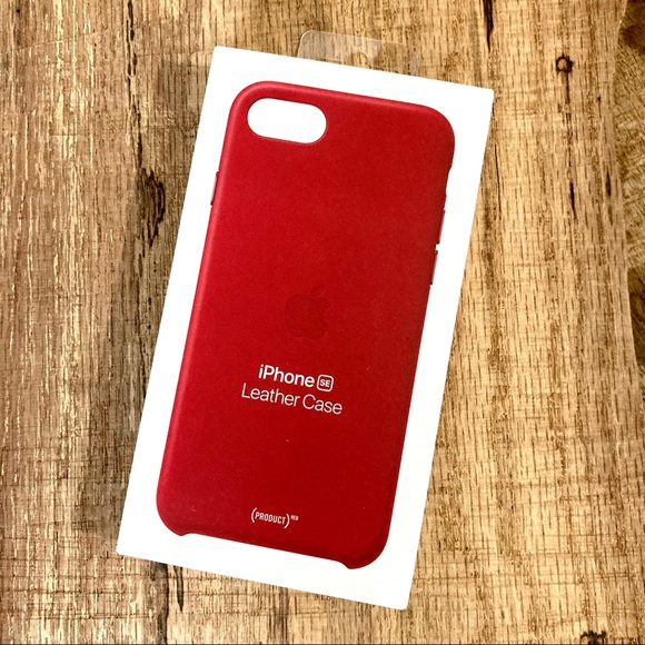 New! iPhone SE Leather Case Product Red - Picture 2 of 11